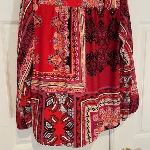 Chico’s Red and Black Tunic Top – Size 1 - Picture 2 of 9